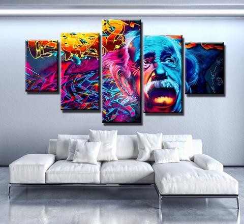 Psychedelic Einstein 1 – Famous Person Canvas Wall Art