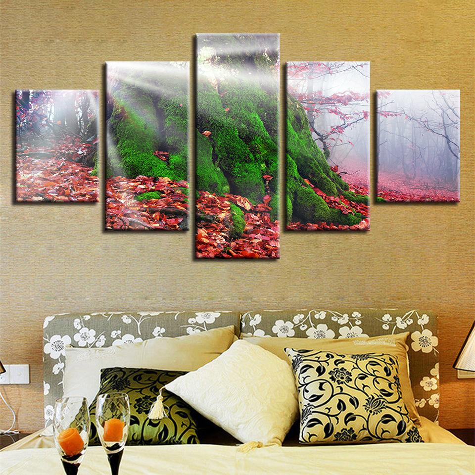 Psychedelic Forest Beautiful Flowers – Nature Canvas Wall Art