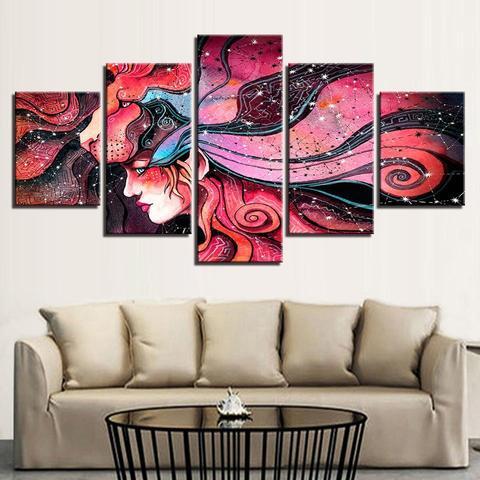 Psychedelic Lioness – Abstract Canvas Wall Art