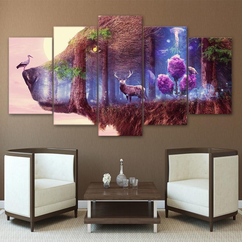 Psychedelic Nature Animal – Nature Canvas Wall Art