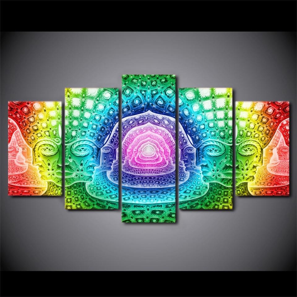 Psychedelic Statues – Abstract Canvas Wall Art