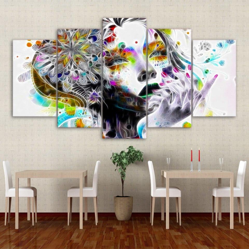 Psychedelic Woman 01 – Abstract Canvas Wall Art