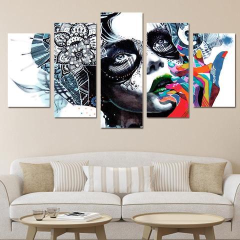 Psychedelic Woman – Abstract Canvas Wall Art