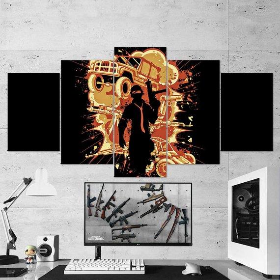 Pubg Playerunknowns Battlegrounds – Minimalist 01 – Gaming Canvas Wall Art