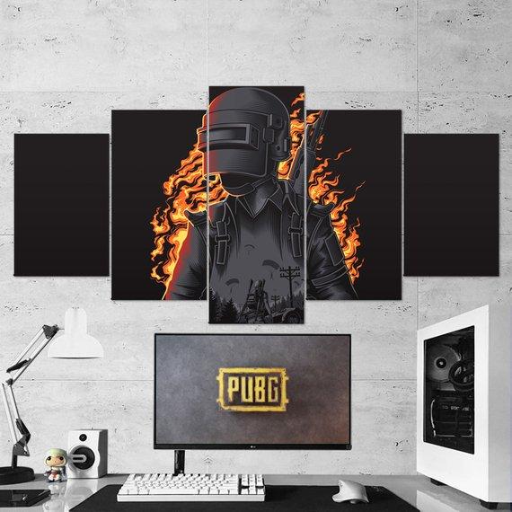 Pubg Playerunknowns Battlegrounds – Minimalist – Gaming Canvas Wall Art
