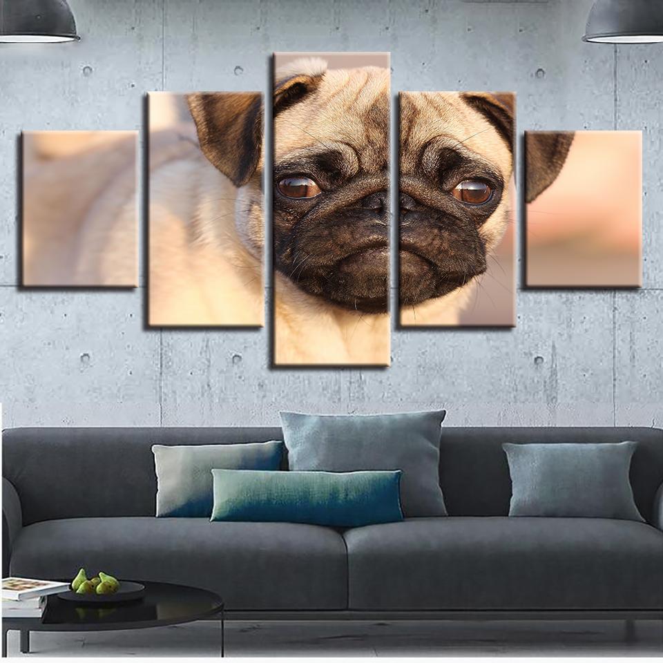 Pug 12 – Animal Canvas Wall Art