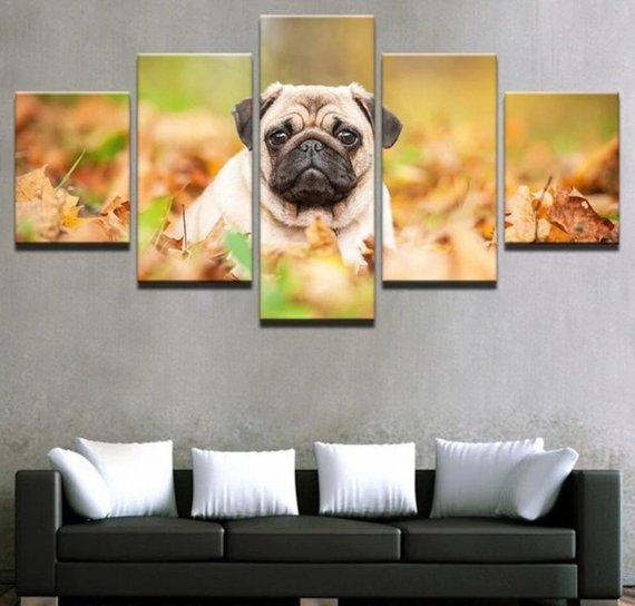 Pug Dog Lovely Pug – Animal Canvas Wall Art
