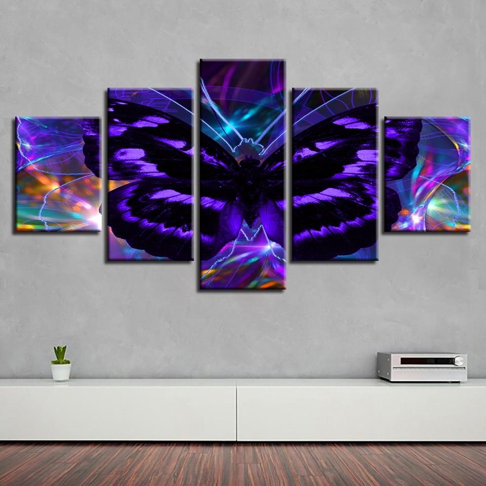 Purple Butterfly – Animal Canvas Wall Art