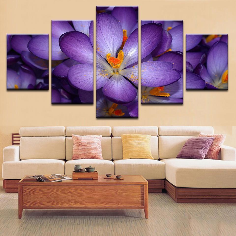 Purple Flowers – Nature Canvas Wall Art