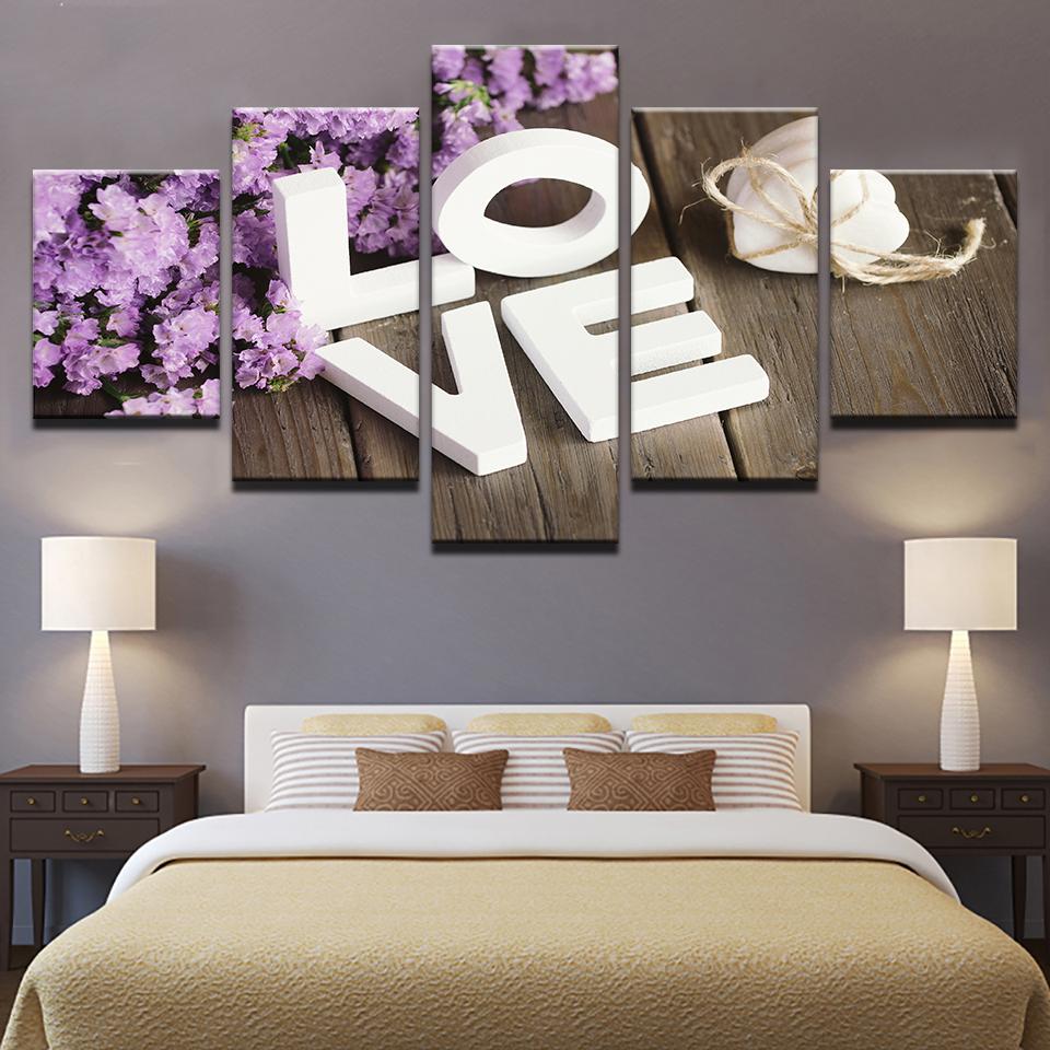 Purple Hyacinth Flower Love – Abstract Canvas Wall Art