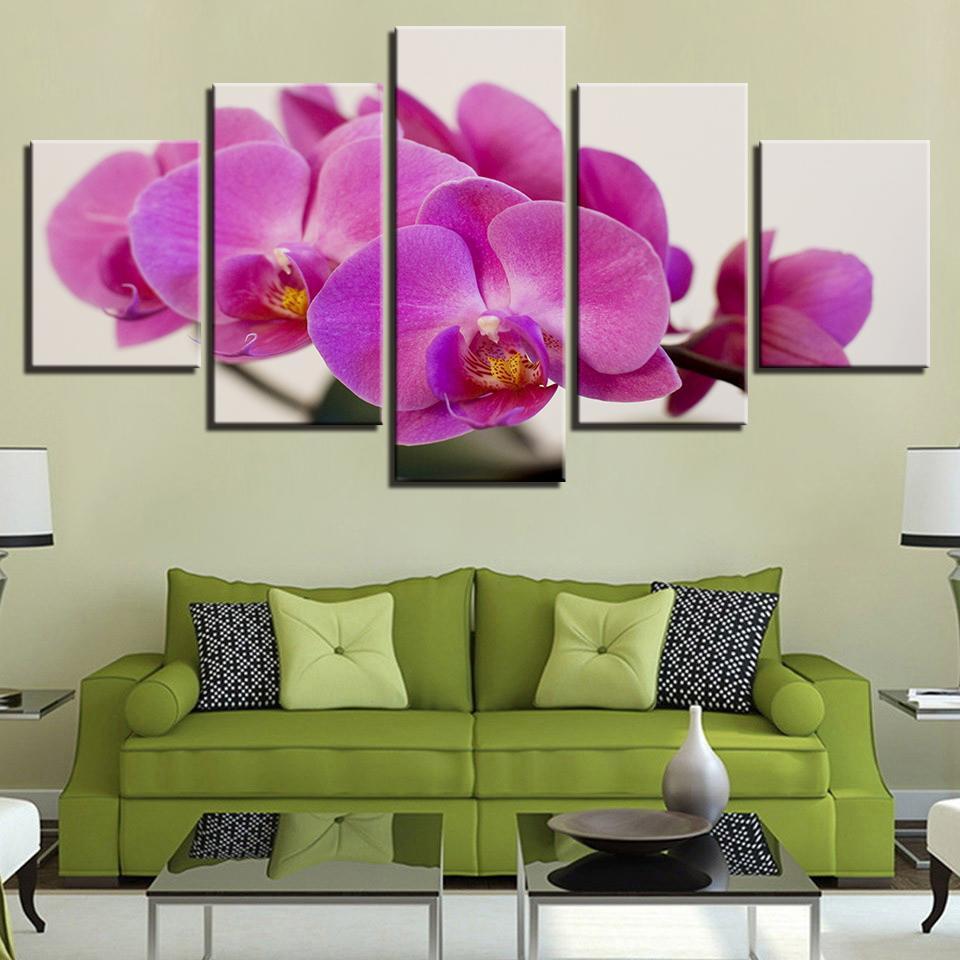 Purple Moth Orchid Flowers – Nature Canvas Wall Art