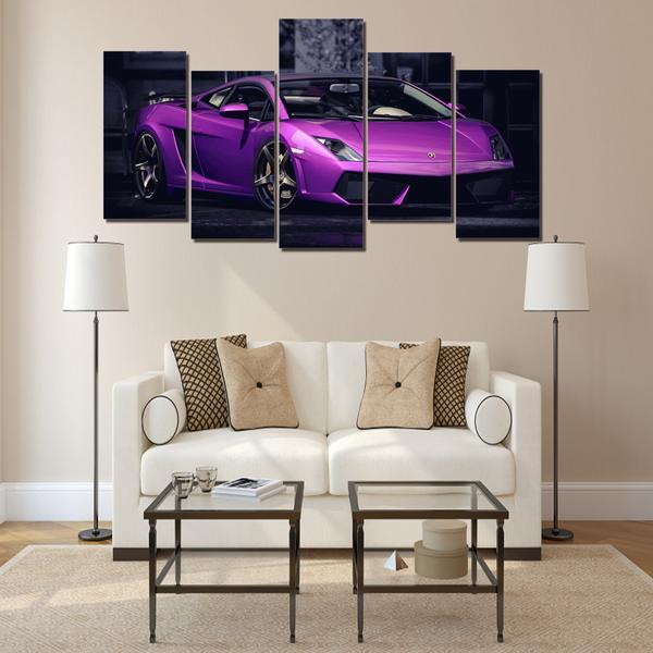 Purple Pearl Lamborghini Group 01 – Automative Canvas Wall Art