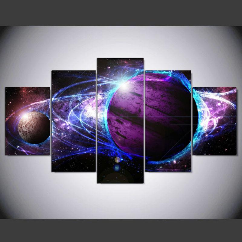 Purple Planet Universe – Space Canvas Wall Art