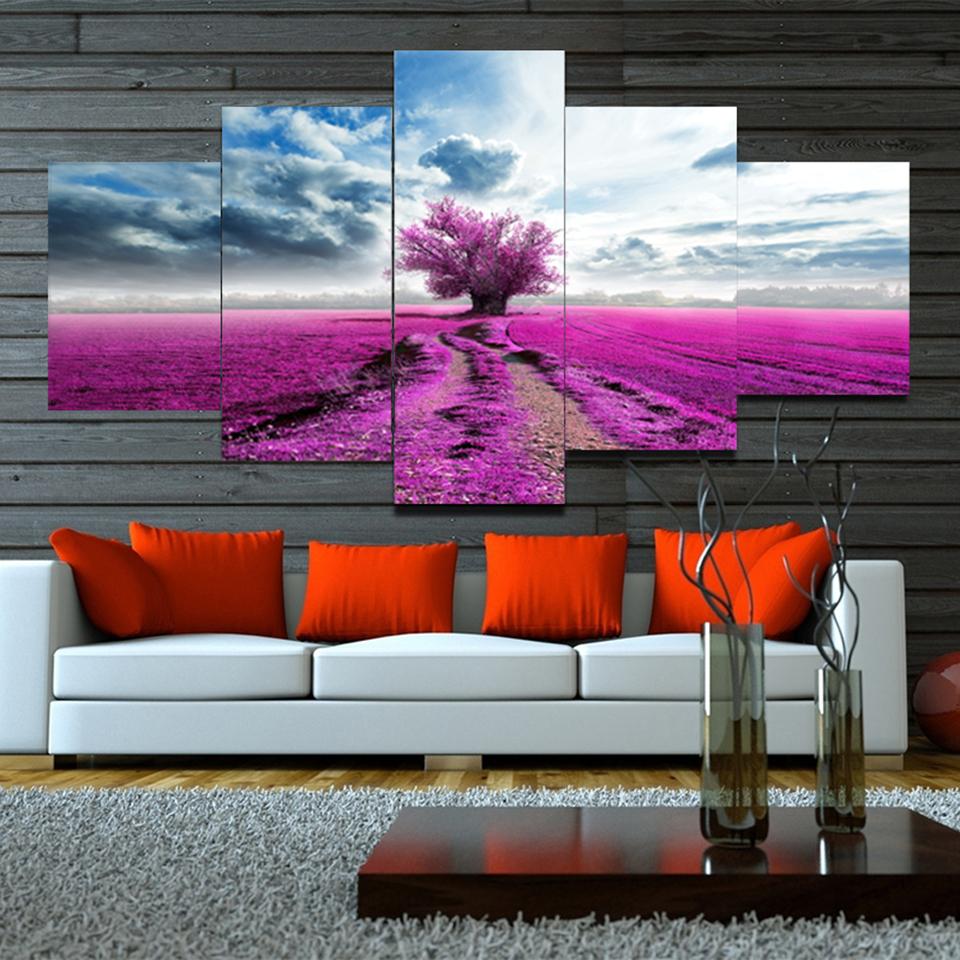 Purple Tree – Nature Canvas Wall Art