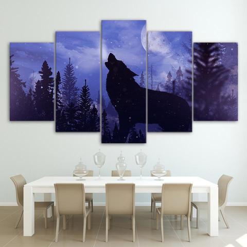 Purple Wolf – Animal Canvas Wall Art