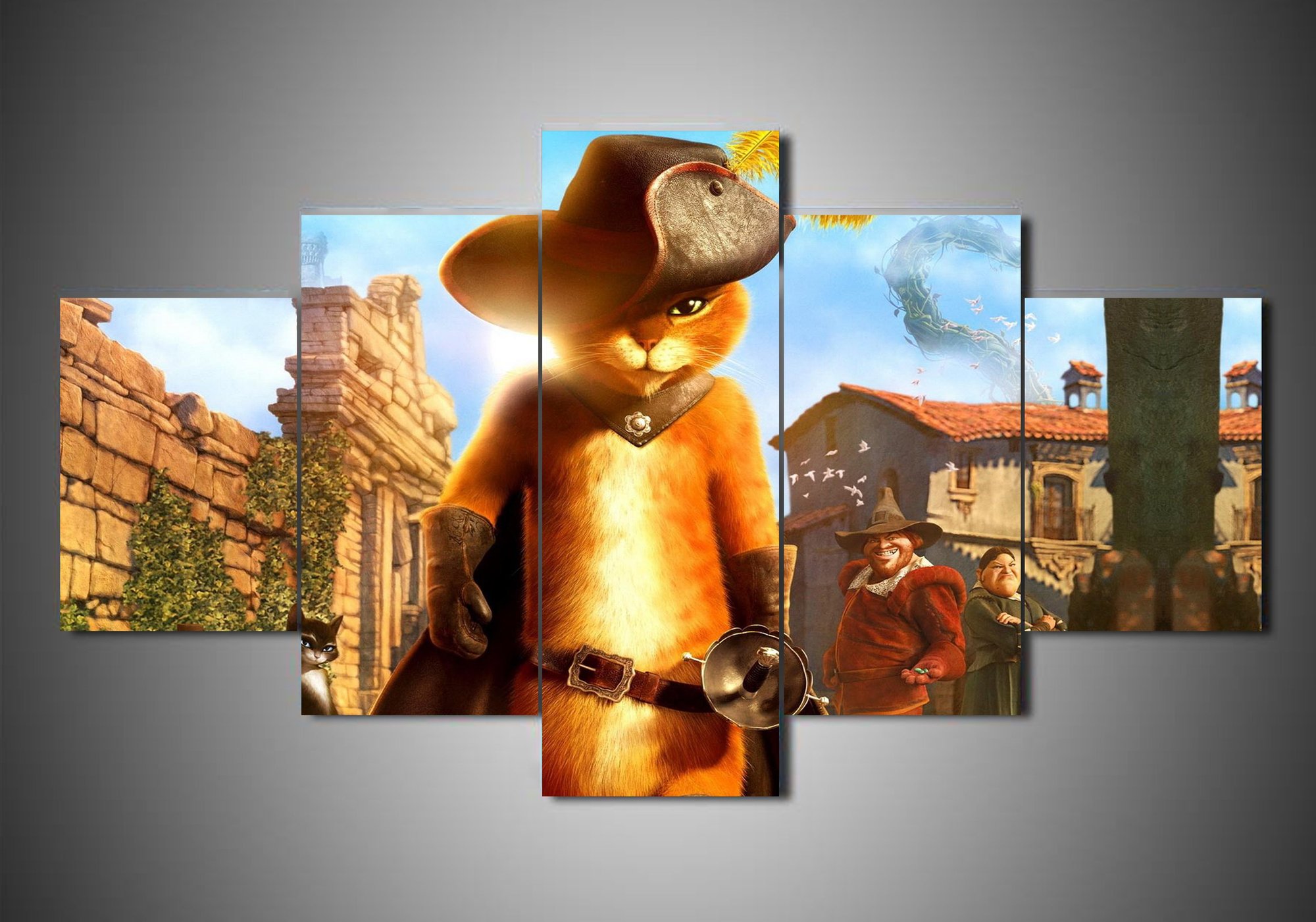 Puss In Boots 1 – Cartoon Canvas Wall Art