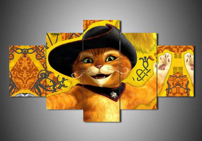 Puss In Boots – Cartoon Canvas Wall Art