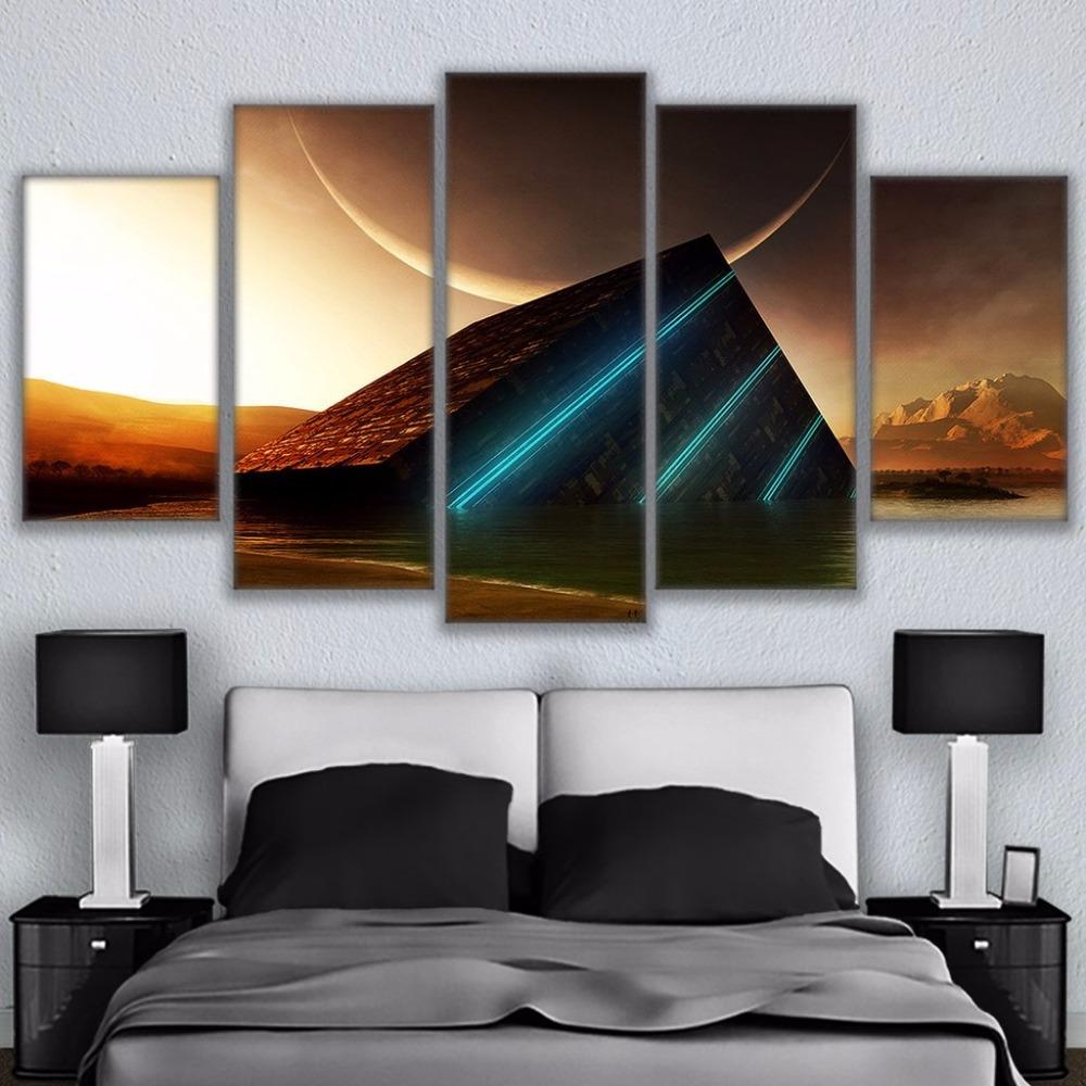 Pyramid Moon – Nature Canvas Wall Art