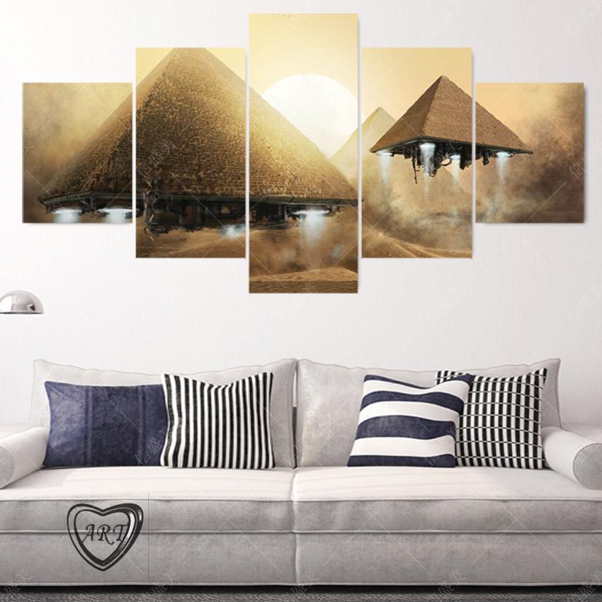 Pyramid Ufo – Movie Canvas Wall Art