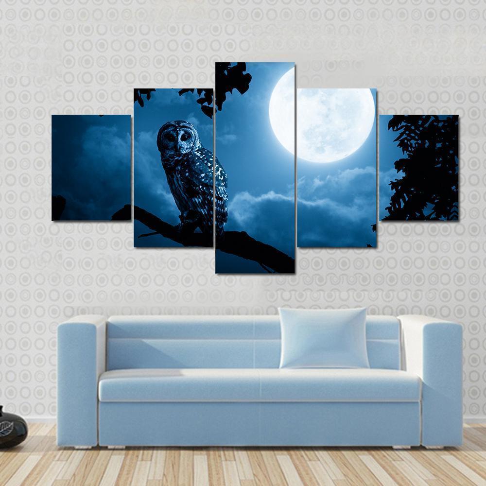 Quiet Halloween Owl – Animal Canvas Wall Art