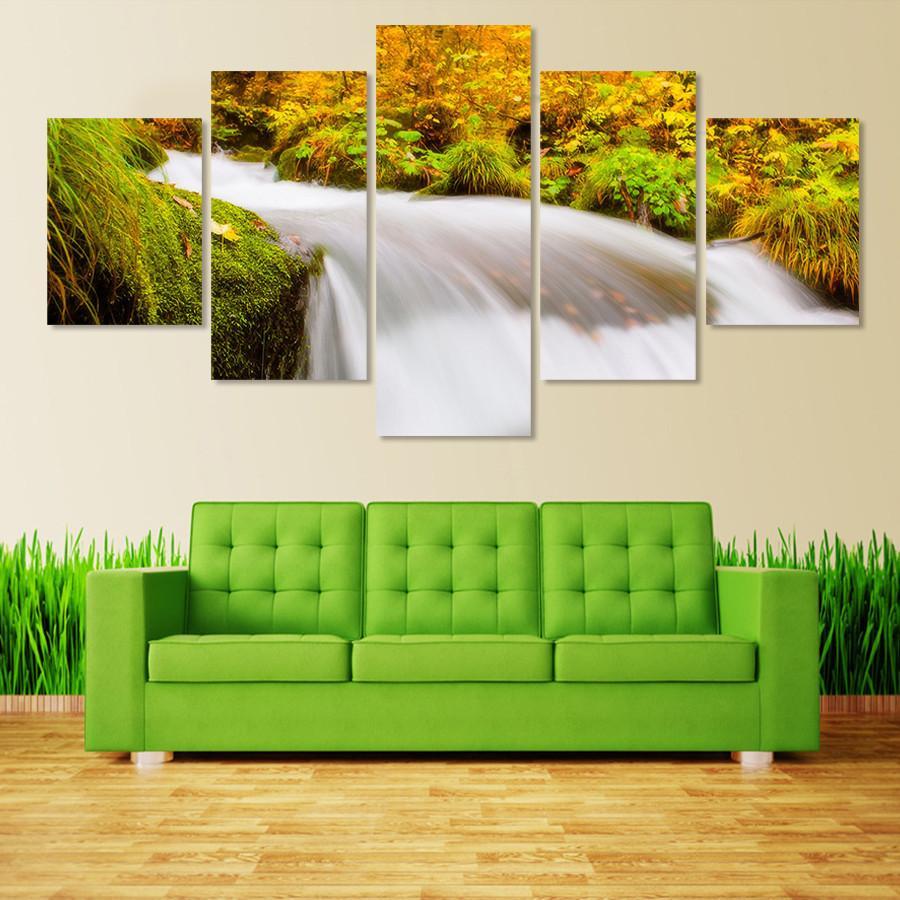 Quietness In The Waterfall – Nature Canvas Wall Art