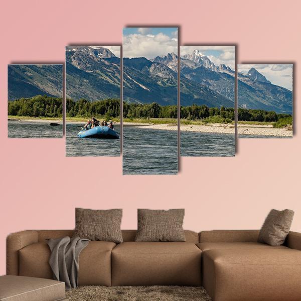 Rafting The Snake River In Wyoming – Sport Canvas Wall Art