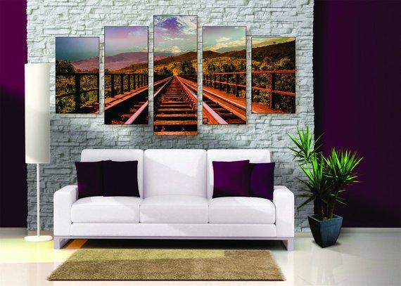 Railroad Tracks – Nature Canvas Wall Art