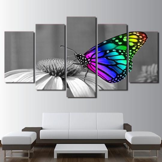 Rainbow Butterfly – Animal Canvas Wall Art