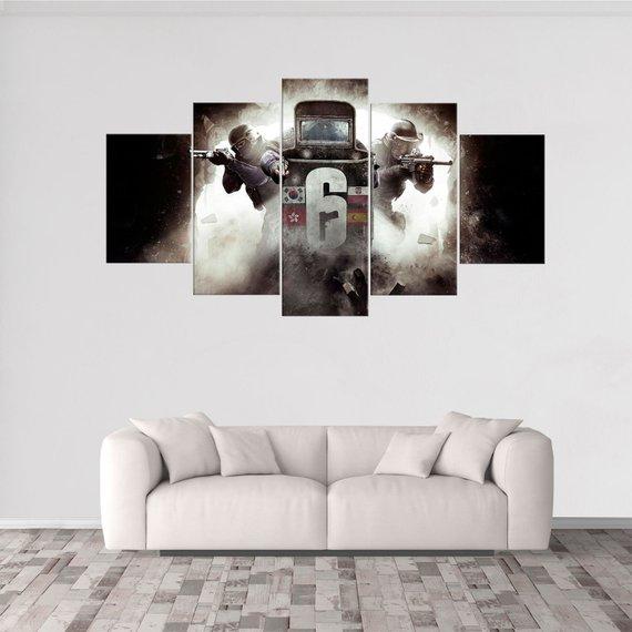 Tom Clancy Rainbow Six Siege Gaming Canvas Wall Art