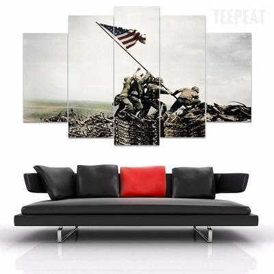 Raising The Flag Iwo Jima Army – Canvas Wall Art