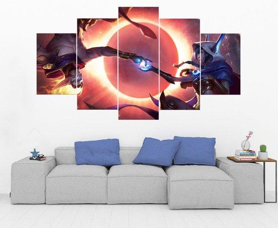 Rakan &Amp; Xayah League Of Legends 4 – Gaming Canvas Wall Art