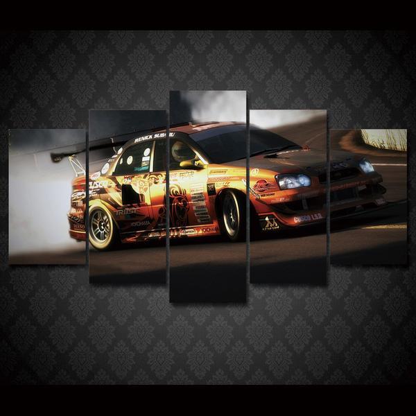 Rally Race Car Drifting Auto Racing 01 – Automative Canvas Wall Art
