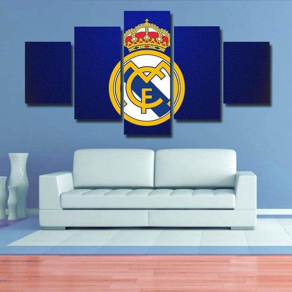 Real Madrid Logo Sport Canvas Wall Art