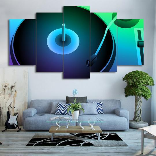 Record Player Turntable Music Canvas Wall Art
