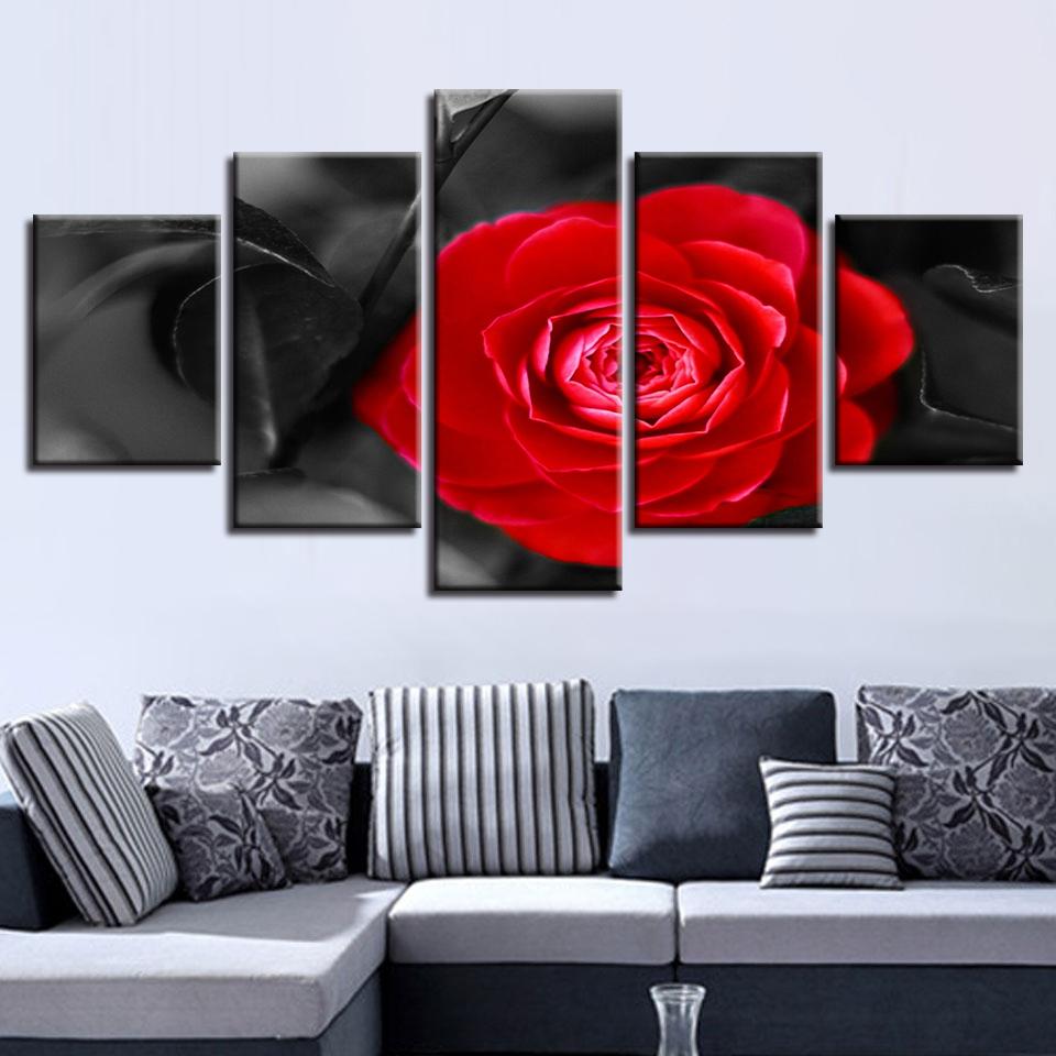 Red Beautiful Flower – Nature Canvas Wall Art