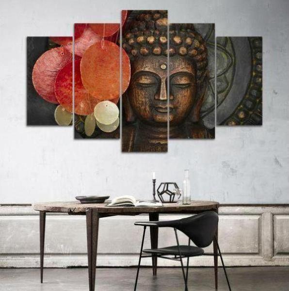 Red Buddhism – Religion Canvas Wall Art