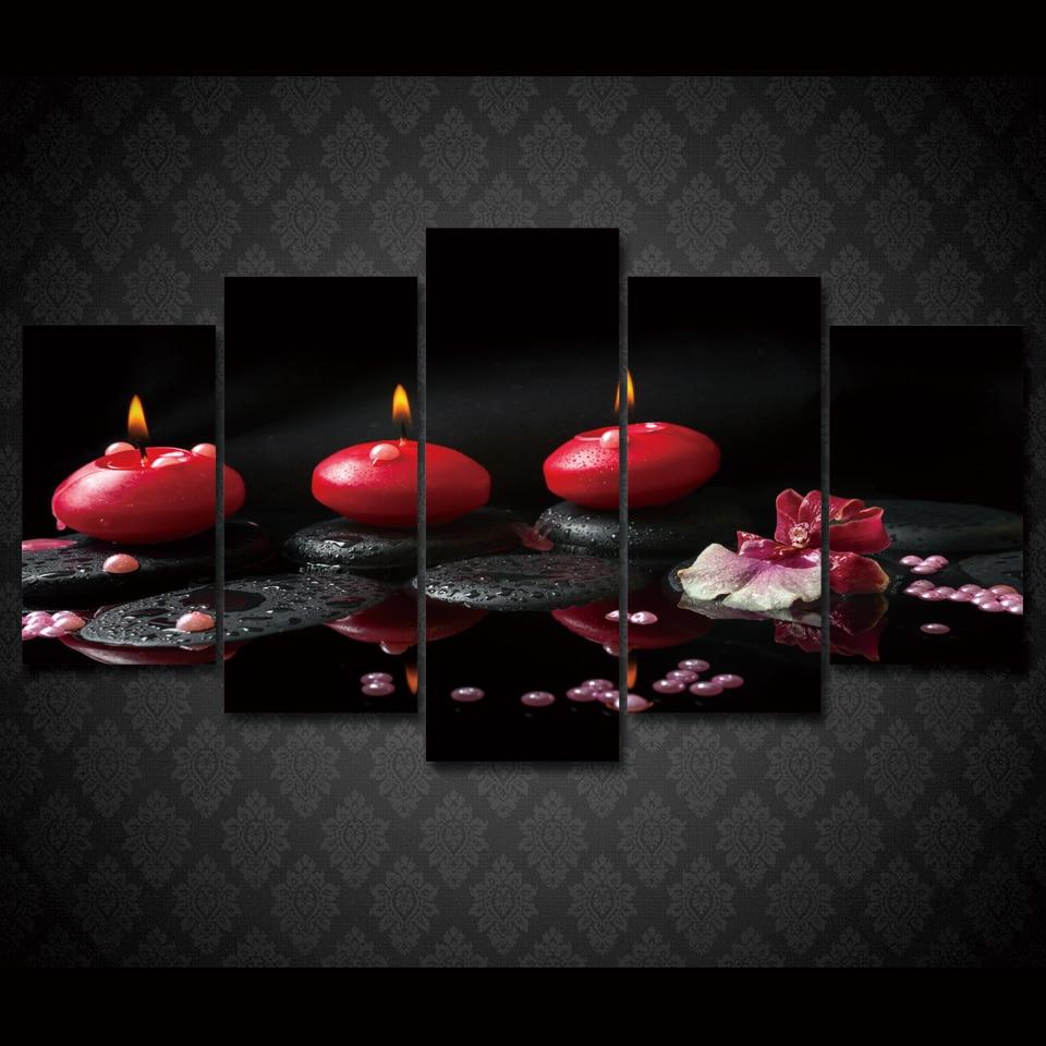 Red Candles – Nature Canvas Wall Art
