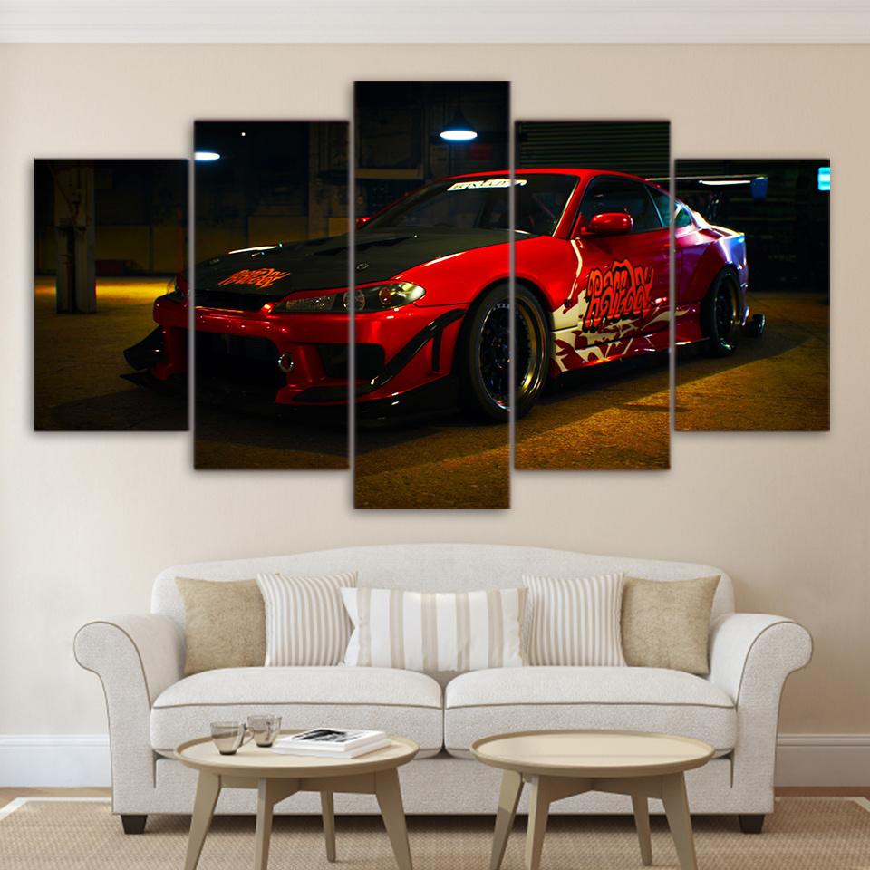 Red Car Fashion Roadster – Automative Canvas Wall Art