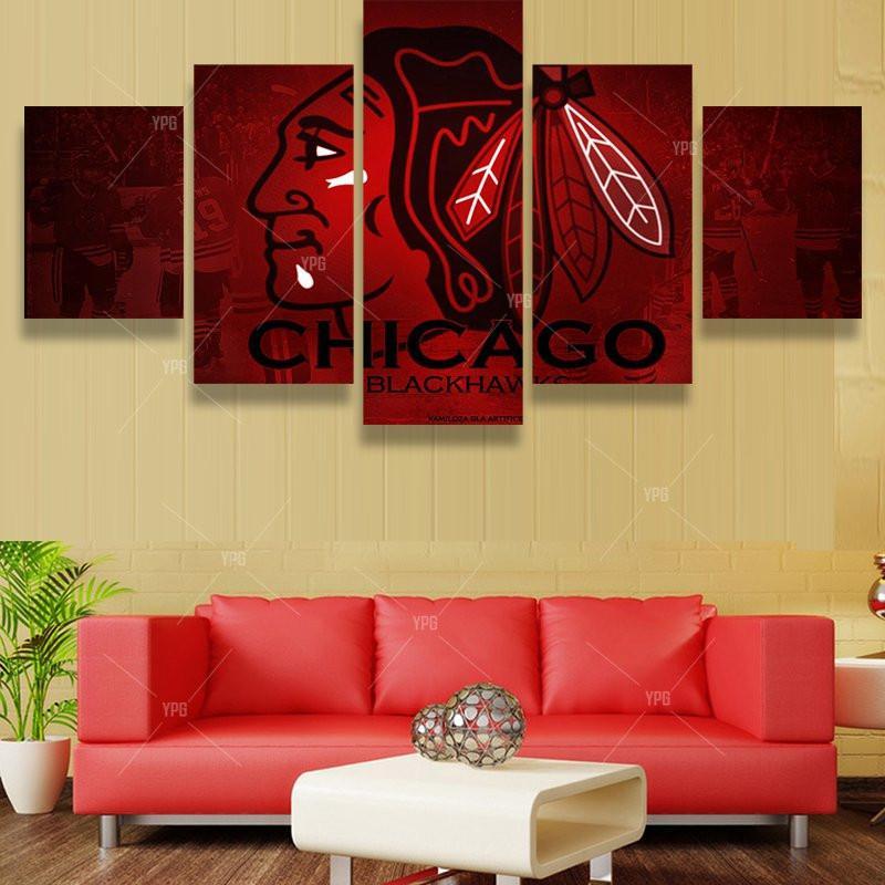 Red Chicago Blackhawks NHL Team – Sport Canvas Wall Art