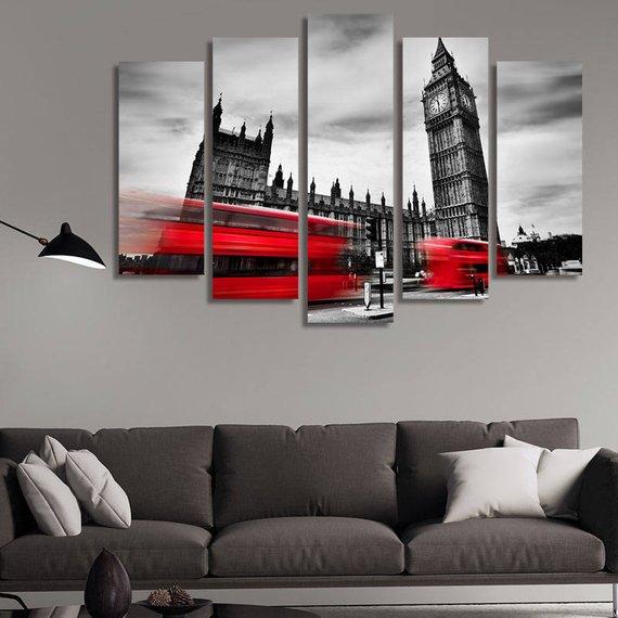 Red Double Decker Bus – Automative Canvas Wall Art