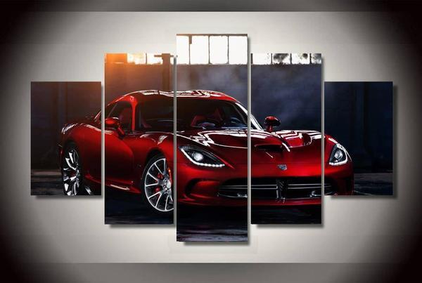 Red Exotic Sports Car 01 – Automative Canvas Wall Art
