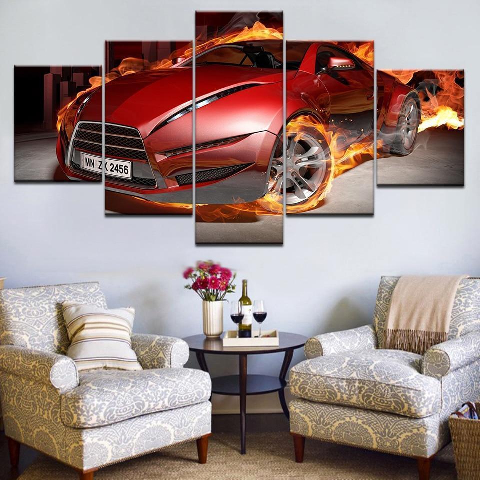 Red Flame Sport – Automative Canvas Wall Art