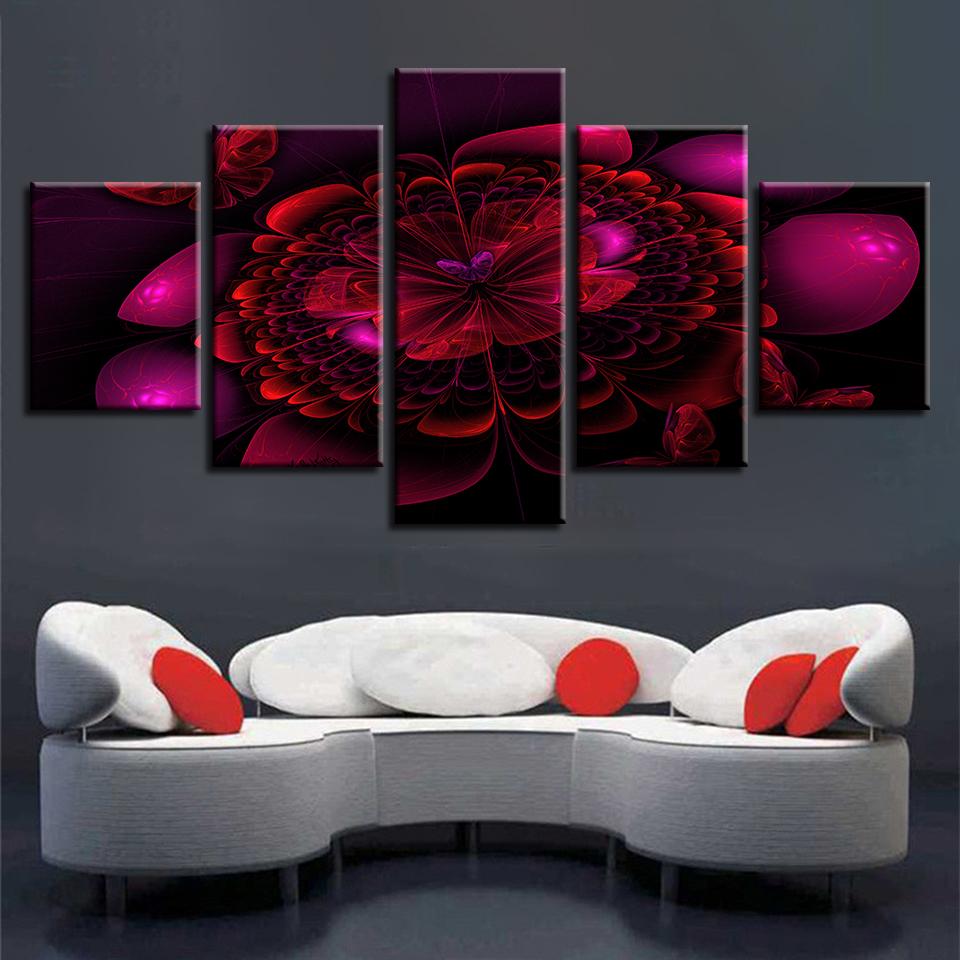 Red Flowers Still Life – Nature Canvas Wall Art