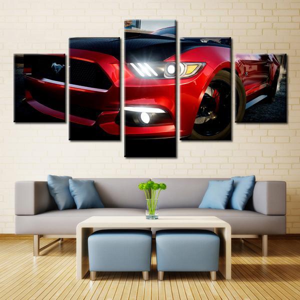 Red Gt Mustang Cobra 01 – Automative Canvas Wall Art