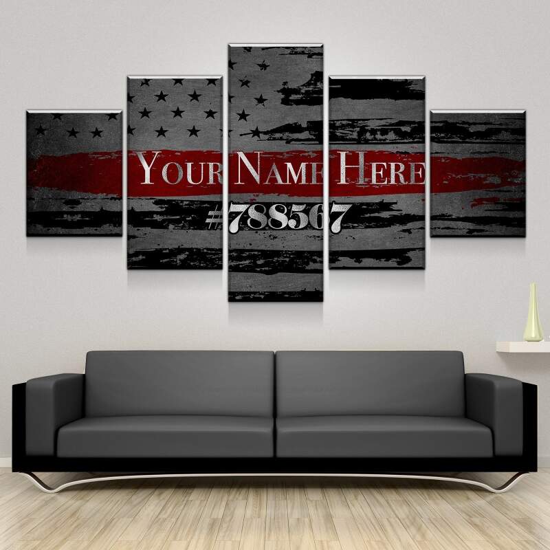 Red Line – Abstract Canvas Wall Art