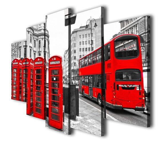 Red London Bus – Automative Canvas Wall Art