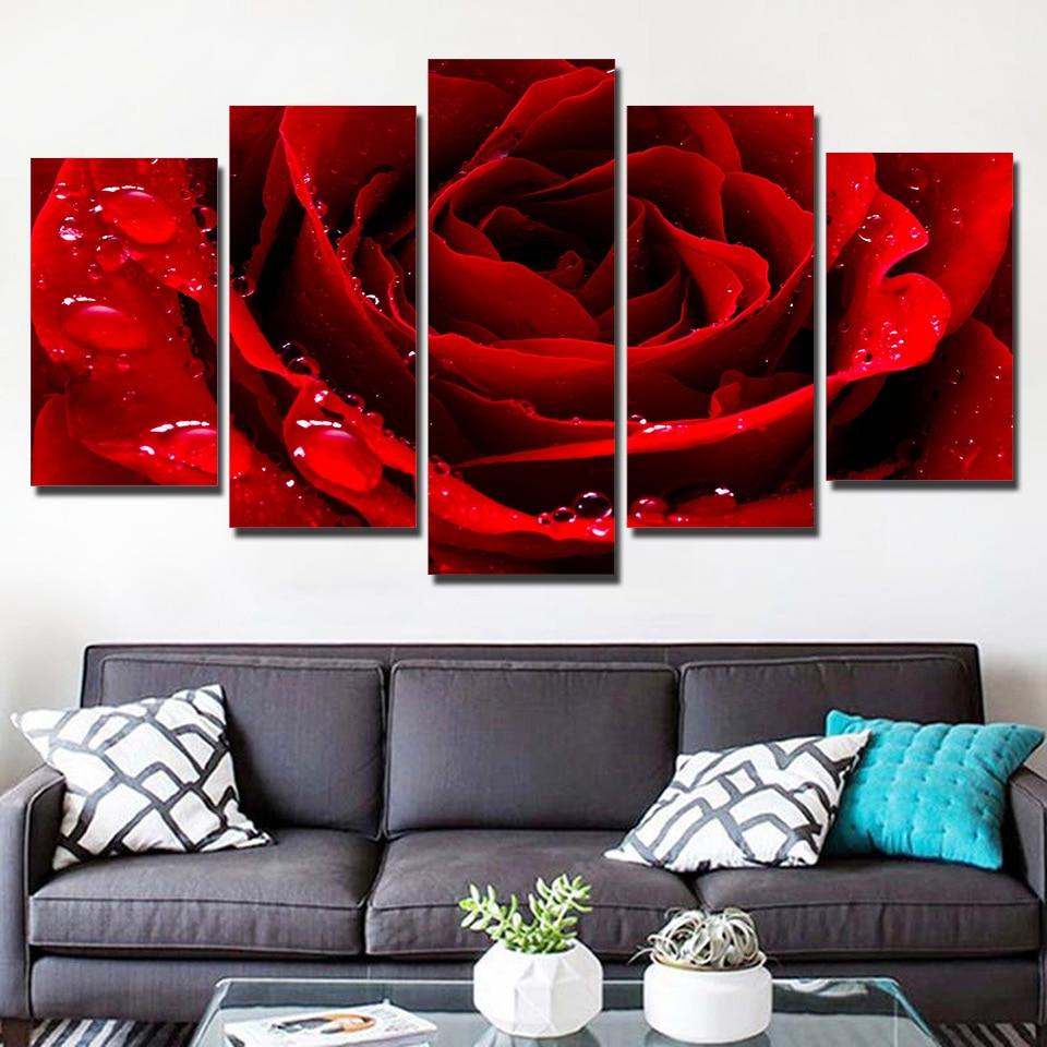 Red Love Rose – Nature Canvas Wall Art