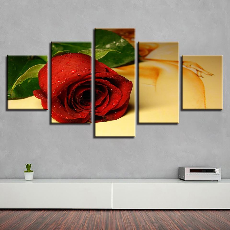 Red Rose Flower 01 – Nature Canvas Wall Art