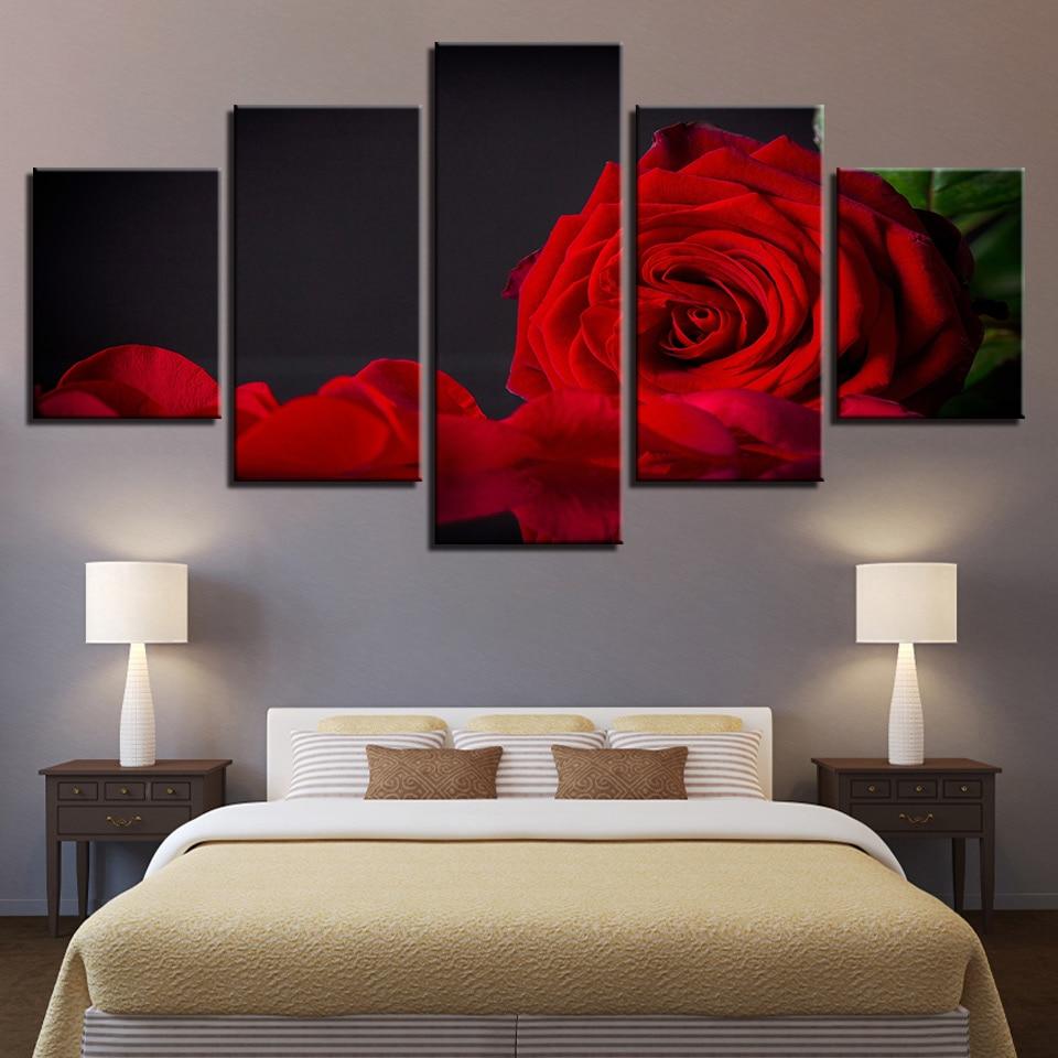 Red Rose Flower 02 – Nature Canvas Wall Art