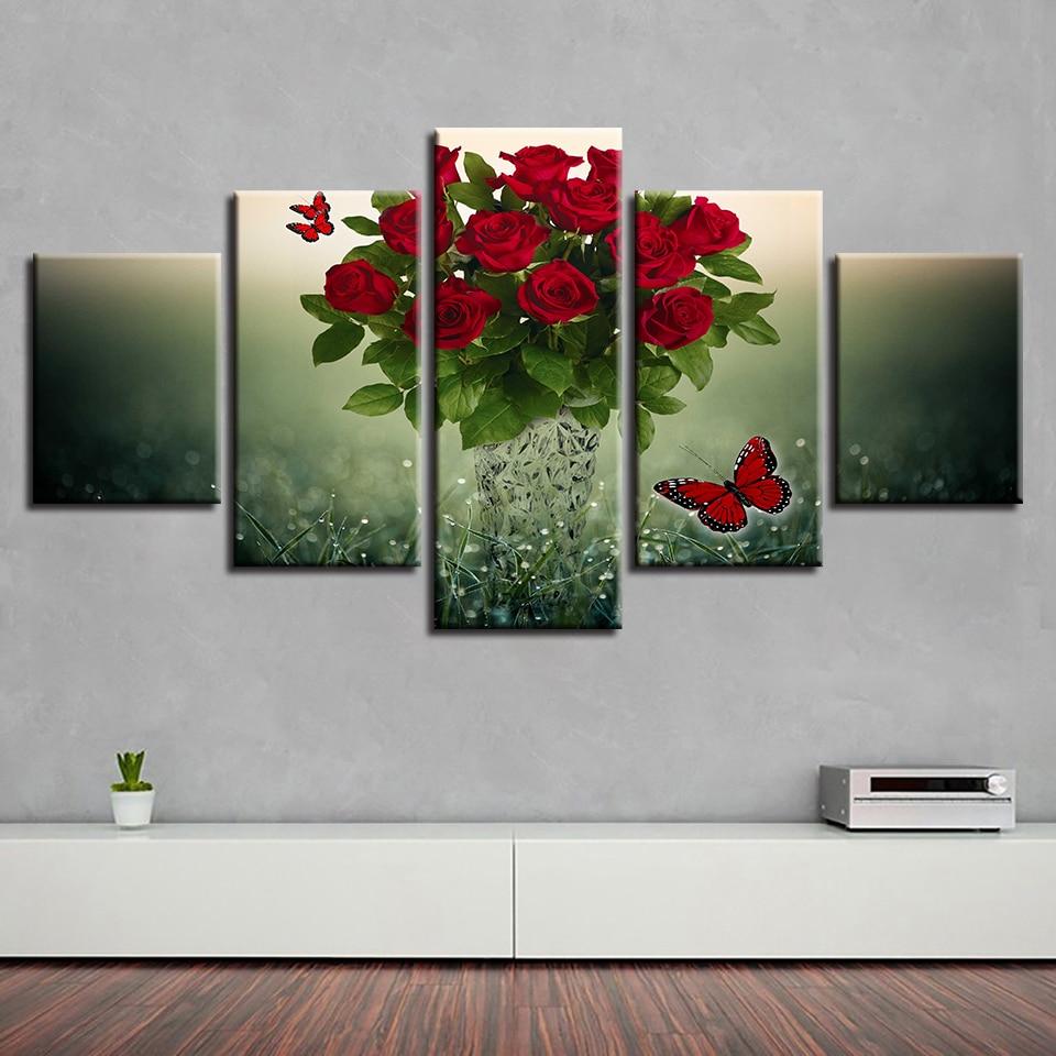 Red Rose Flower 06 – Nature Canvas Wall Art